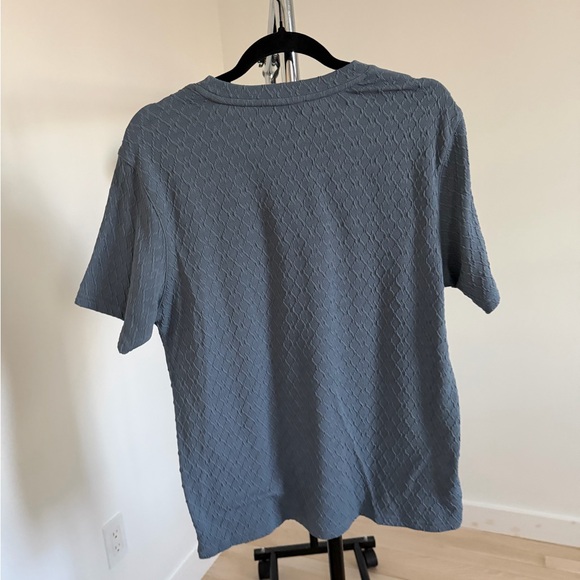 Mauvais Men's Blue Textured T-Shirt - Picture 2 of 4